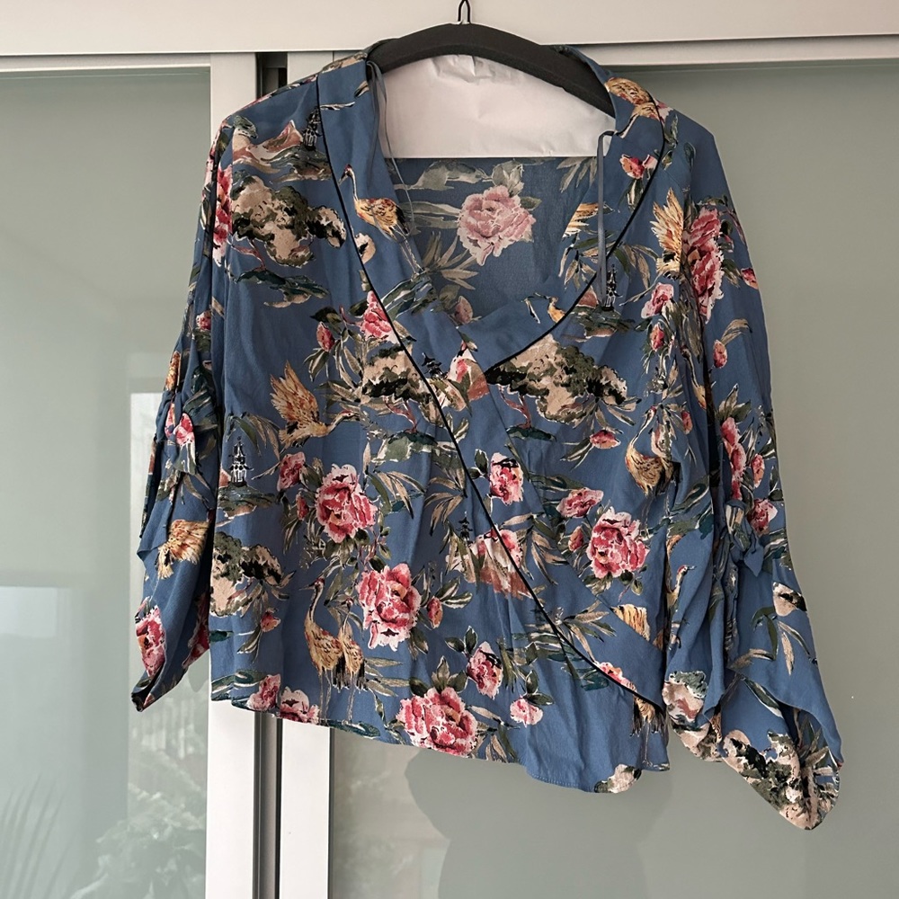 Zara basic floral top